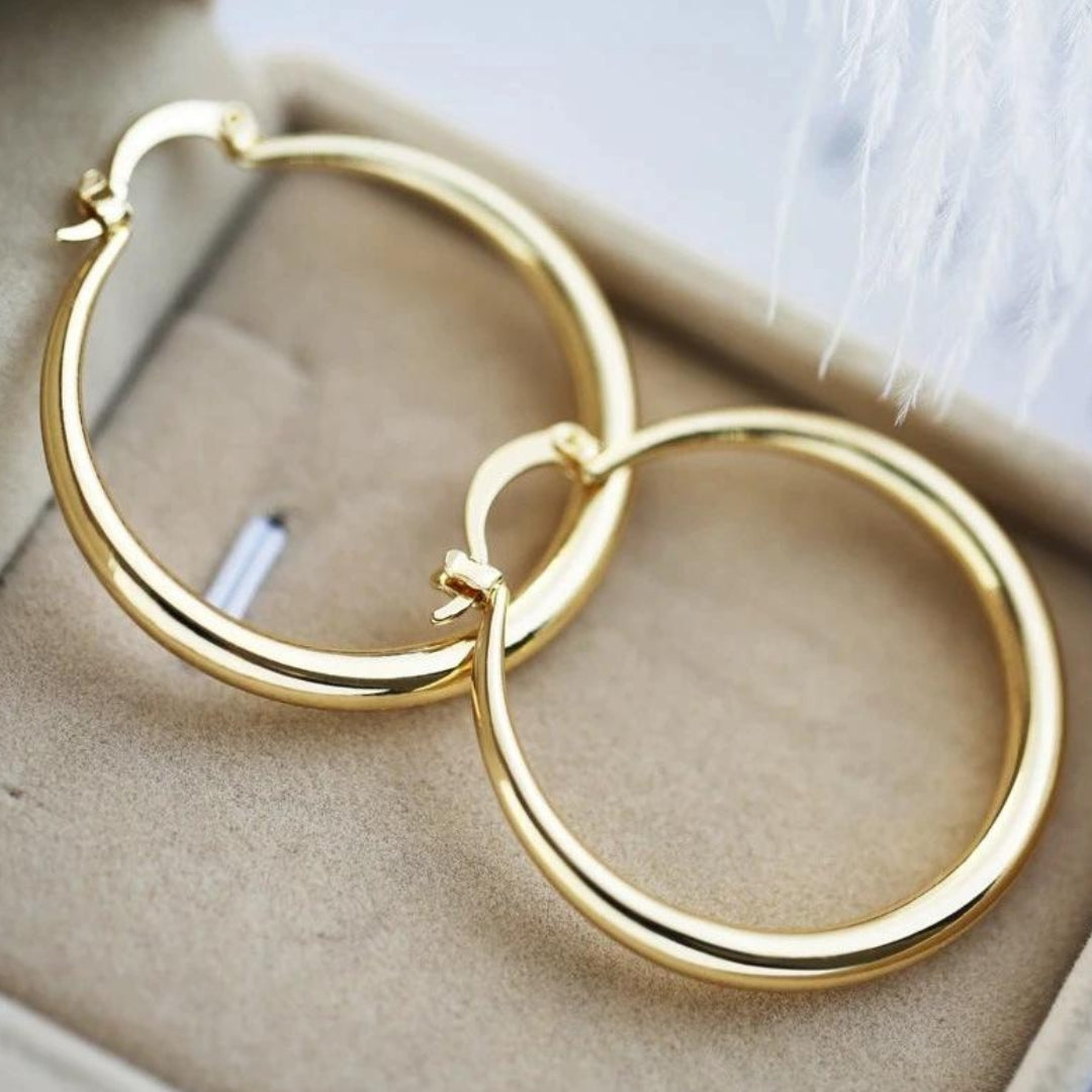 Radiance | Große elegante Gold-Creolen