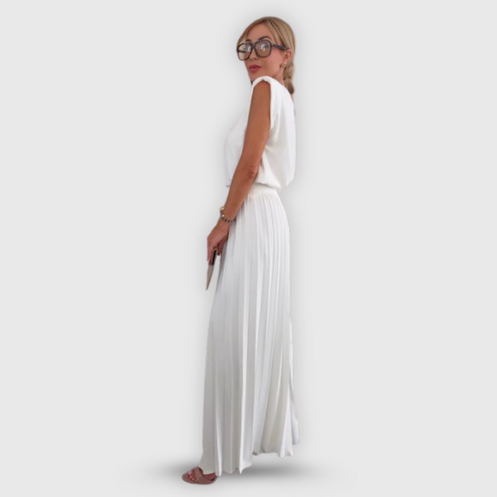 Wanda | Plissé-Jumpsuit mit Premium-Finish