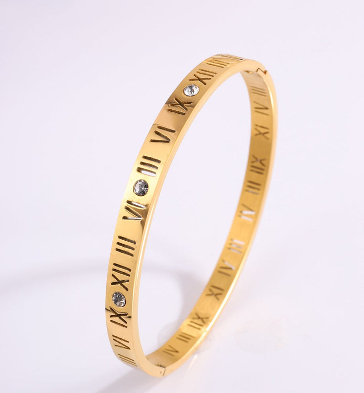 Titanarmband mit römischen Ziffern