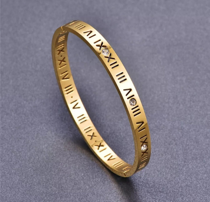 Titanarmband mit römischen Ziffern