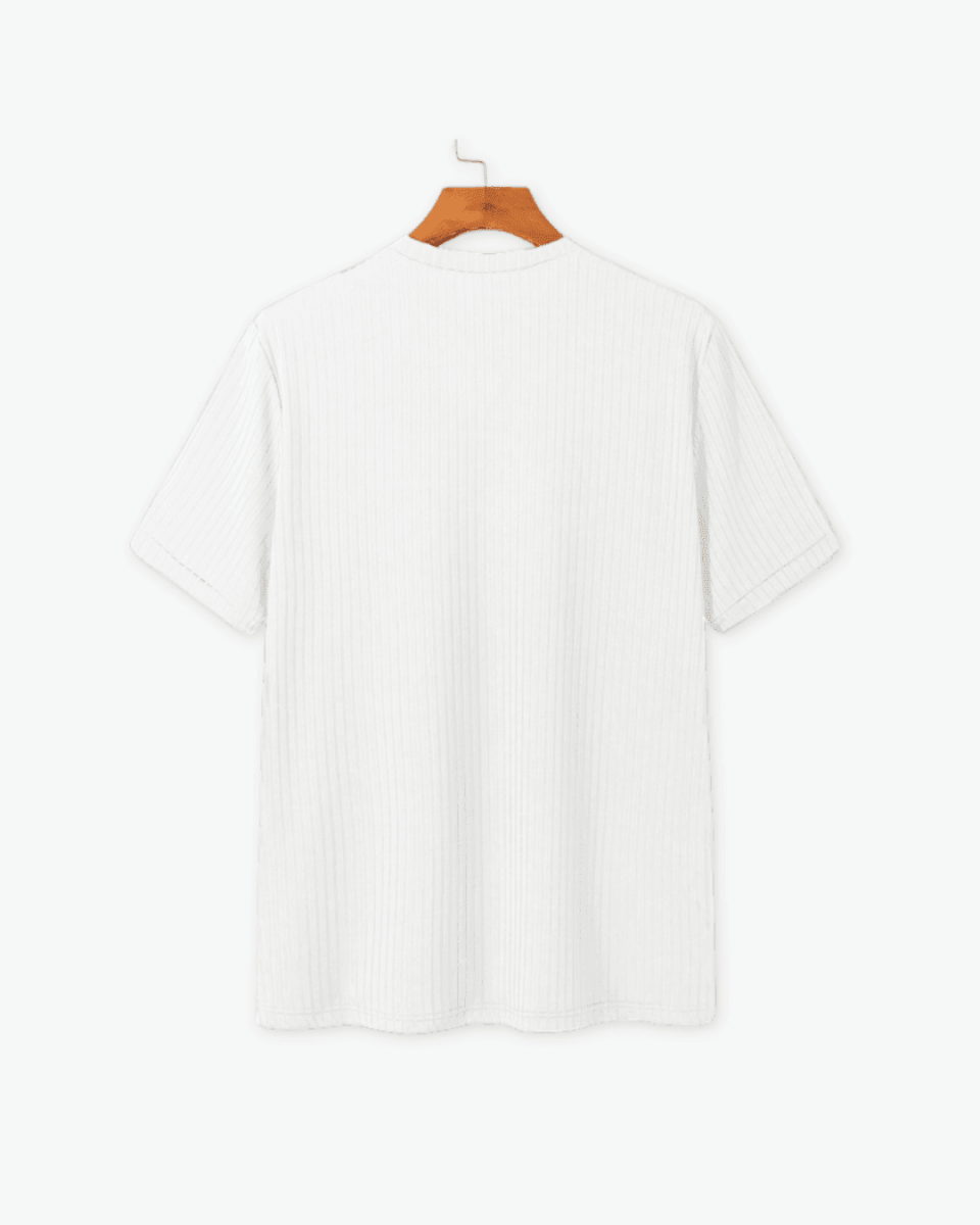 Nico | T-Shirt mit Rundhalsausschnitt und Rippstrick