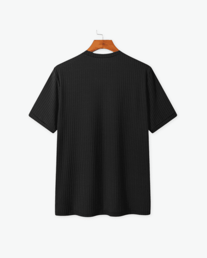 Nico | T-Shirt mit Rundhalsausschnitt und Rippstrick