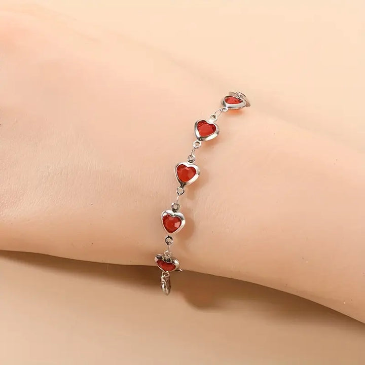 Ophelyra Garnetelle Armband | Weißgold